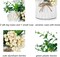Table Decor Artificial Flowers Vase Small Fake Flower White Arrangement 2pcs Floral Arrangement for Tables centerpieces Kitchen Dining Room Decorations Faux Flower in Vase Silk Roses